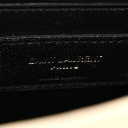 Saint Laurent Crinkled Calfskin Matelasse Monogram Baby Niki Chain Satchel White 6 of 16