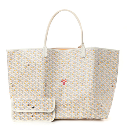 Goyard Goyardine Saint Louis Claire Voie GM White Orange 1 of 7