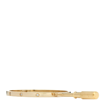 Cartier 18K Yellow Gold 10 Diamond Small LOVE Bracelet 17 3 of 8