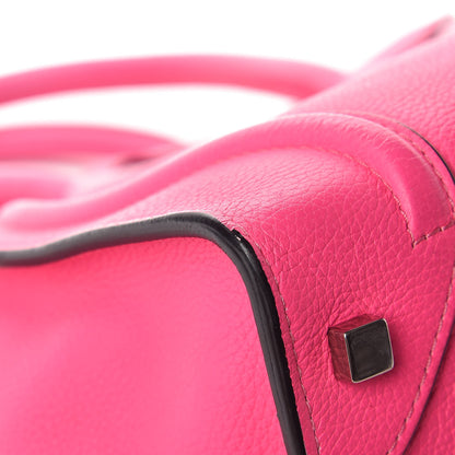 Celine Drummed Calfskin Mini Luggage Fluo Pink 13 of 13