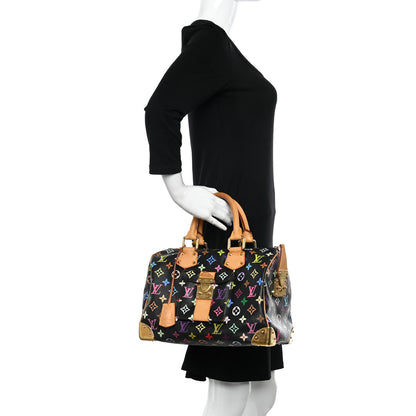 Louis Vuitton Monogram Multicolor Speedy 30 Black 2 of 13