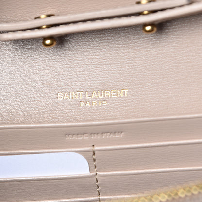 Saint Laurent Smooth Calfskin Sulpice Monogram Chain Wallet Light Natural 6 of 11