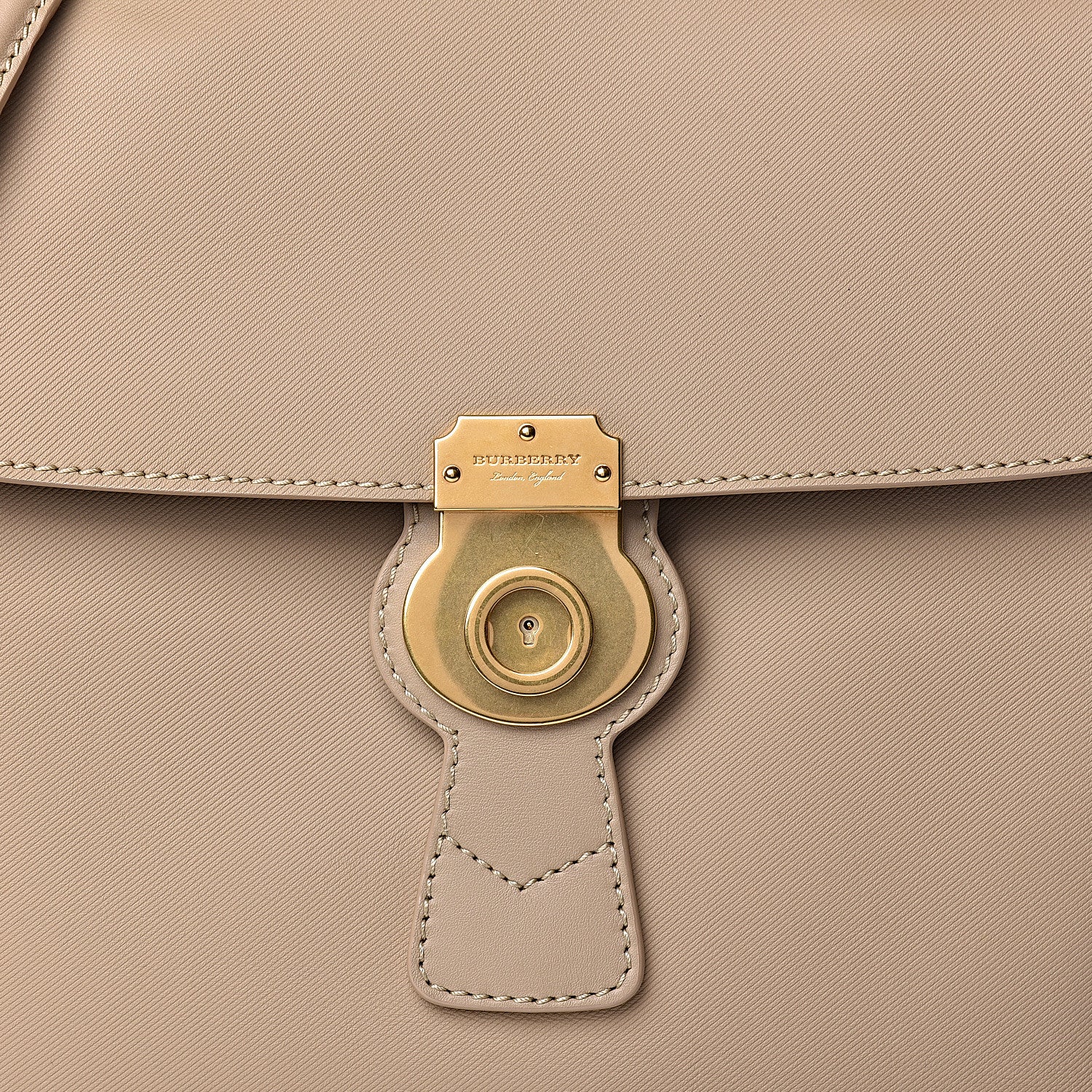 Burberry Trench Calfskin Large DK88 Top Handle Bag Honey 12 of 12