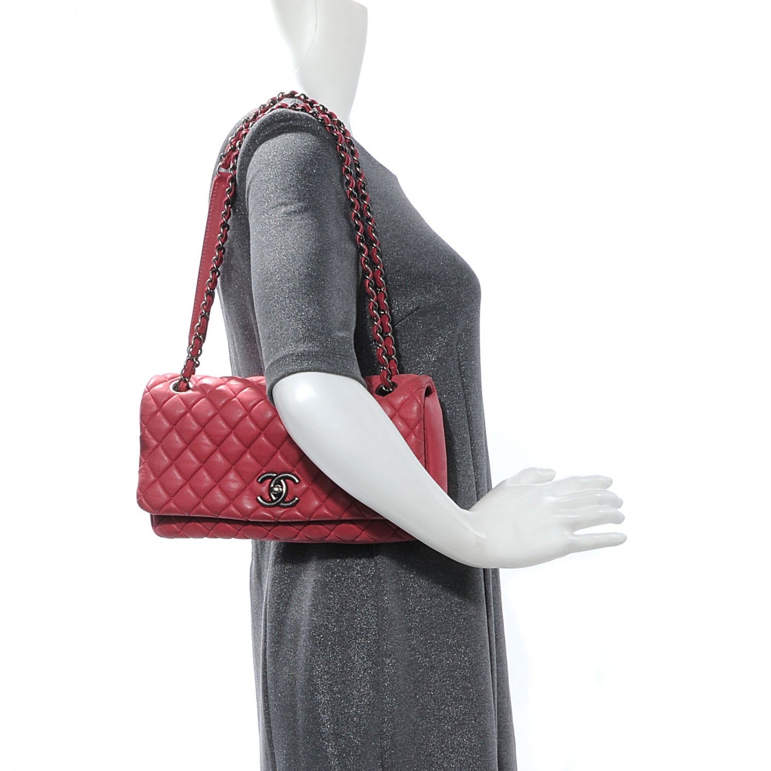 Chanel Iridescent Calfskin Small New Bubble Flap Fuchsia 2 of 8