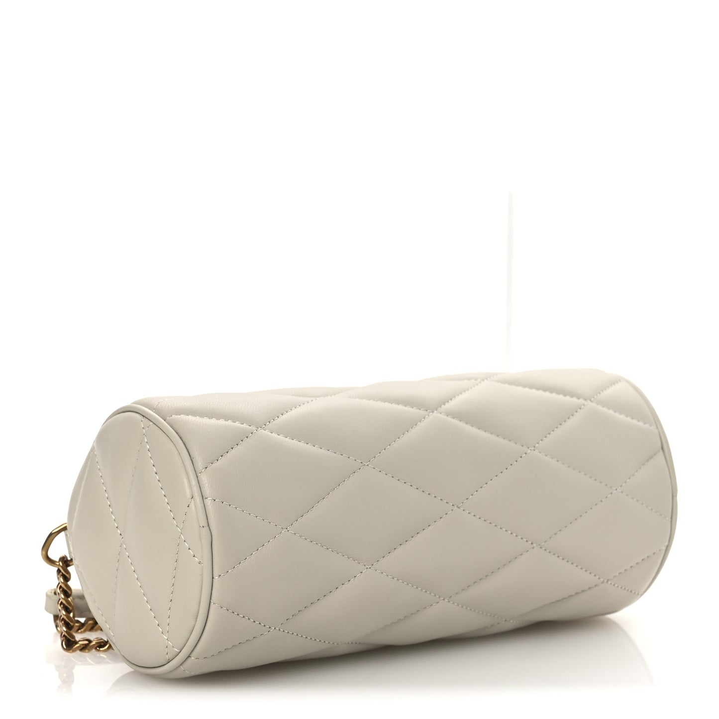 Lambskin Monogram Mini Sade Tube Bag Crema Soft