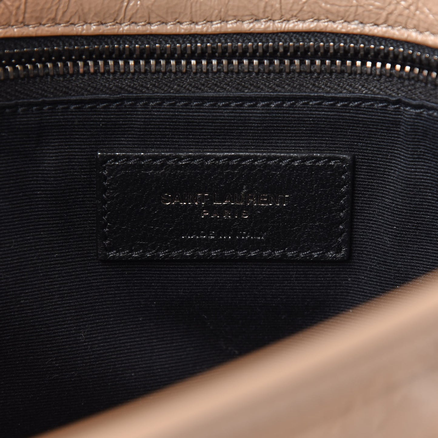 Crinkled Calfskin Matelasse Monogram Medium Niki Chain Satchel Light Natural
