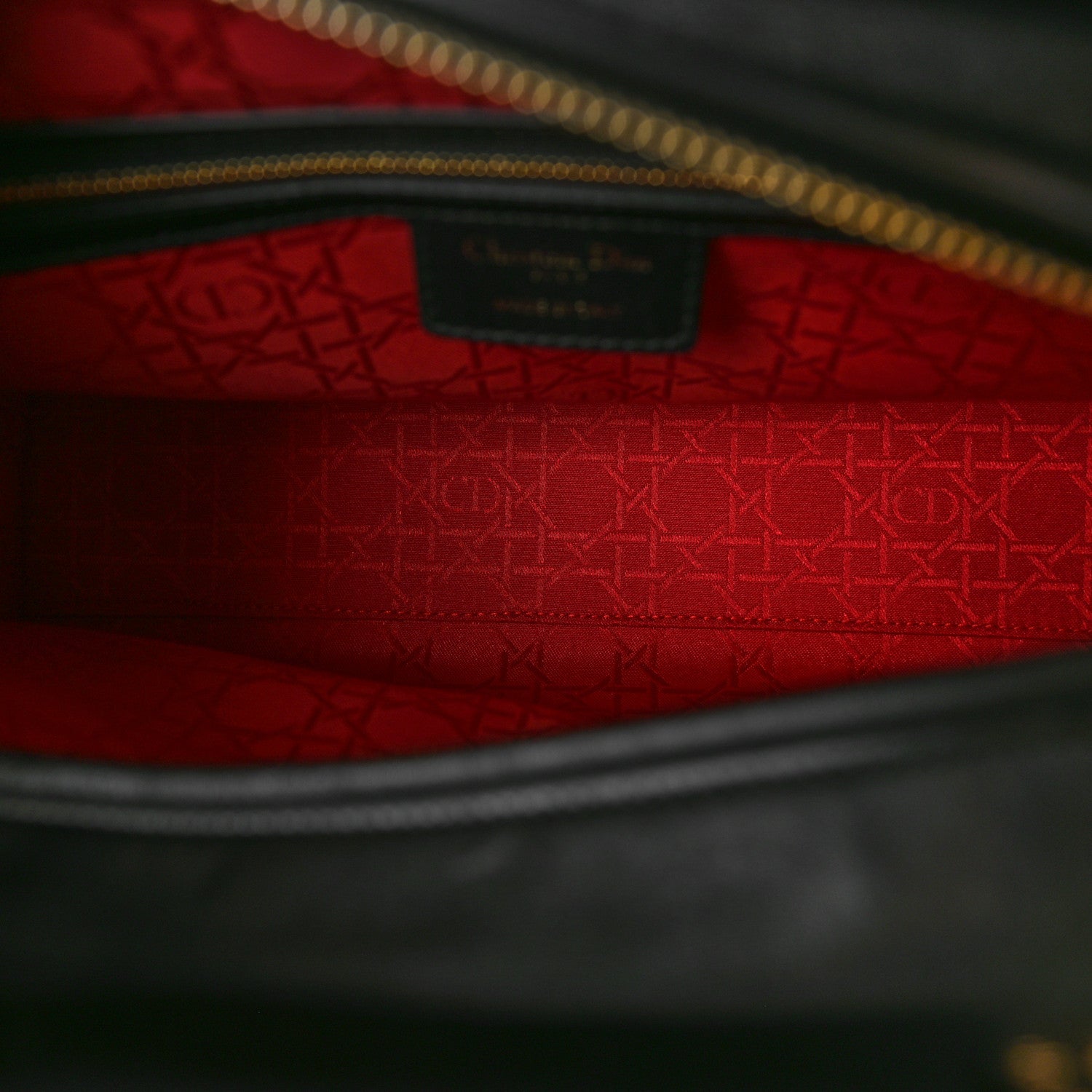 Christian Dior Lambskin Cannage Large Lady Dior Black 5 of 11