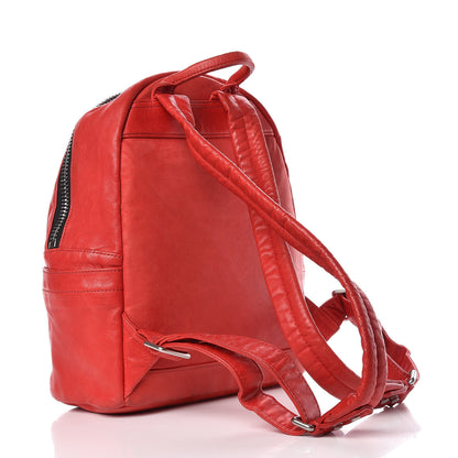 MCM Lambskin Tumbler Backpack Red 3 of 14