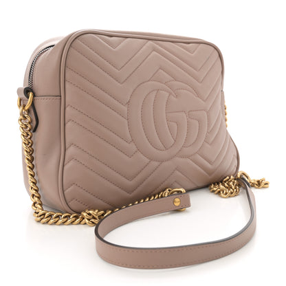 Gucci Calfskin Matelasse Medium GG Marmont Chain Shoulder Bag Porcelain Rose 3 of 11