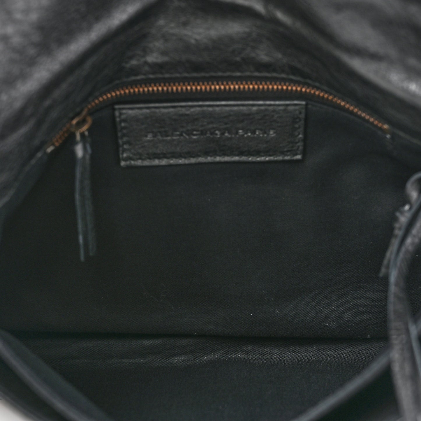 Agneau Classic Hardware Envelope Clutch Black