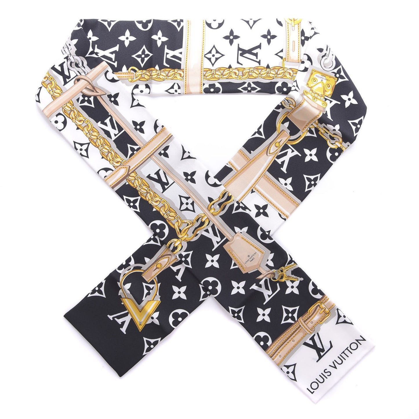 Silk Monogram Confidential Bandeau Black