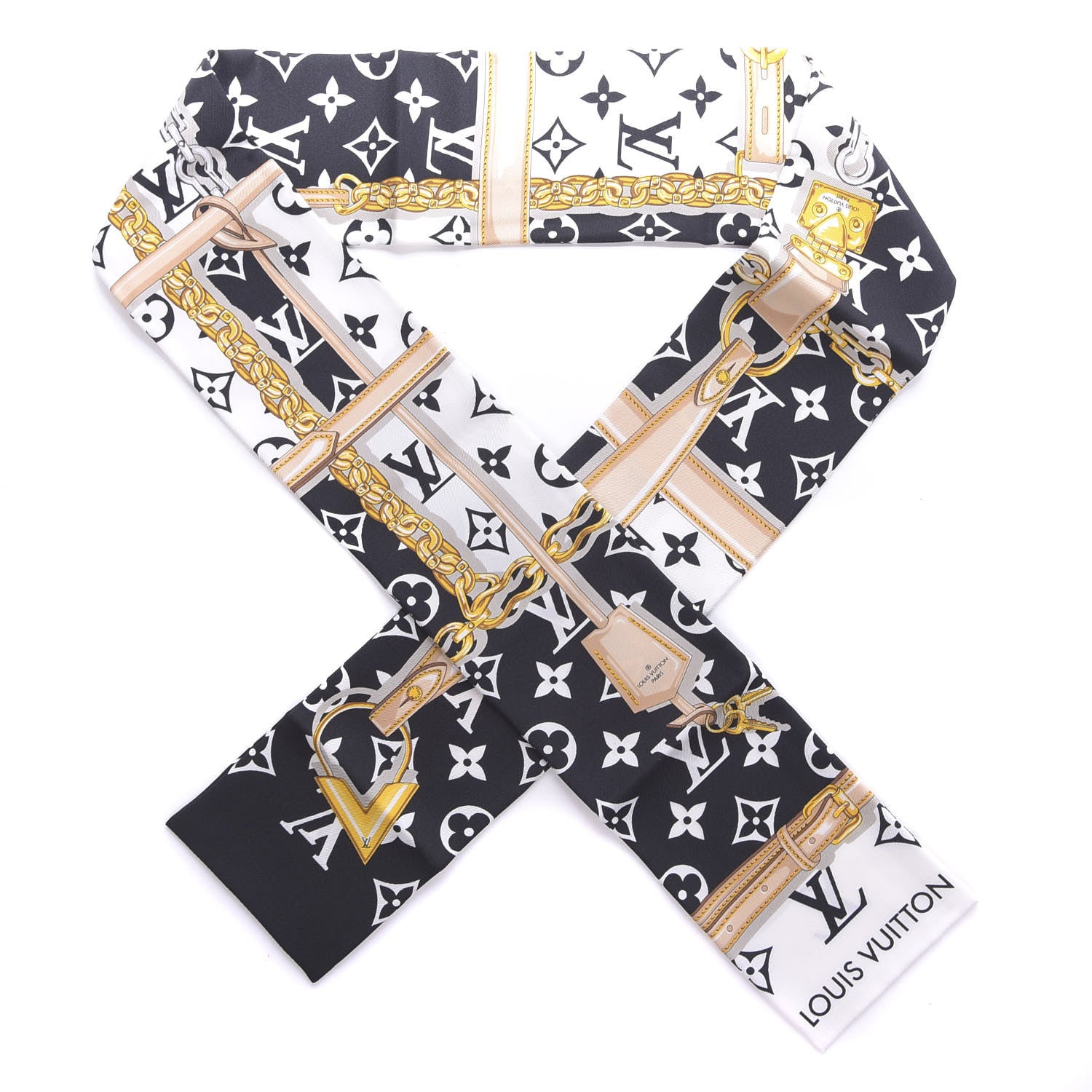 Louis Vuitton Silk Monogram Confidential Bandeau Black 1 of 4