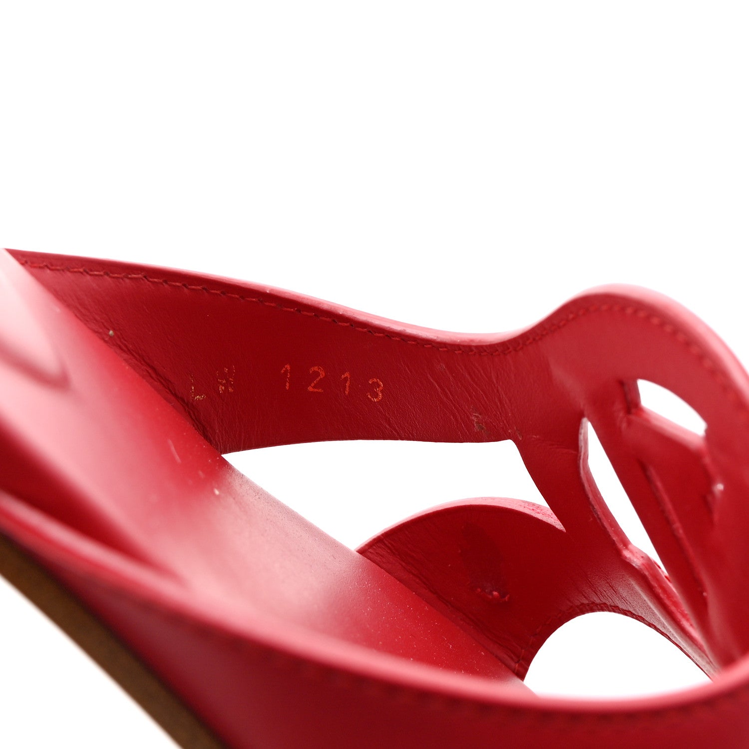 Louis Vuitton Calfskin LV Isola Flat Sandals 39 Red 9 of 9
