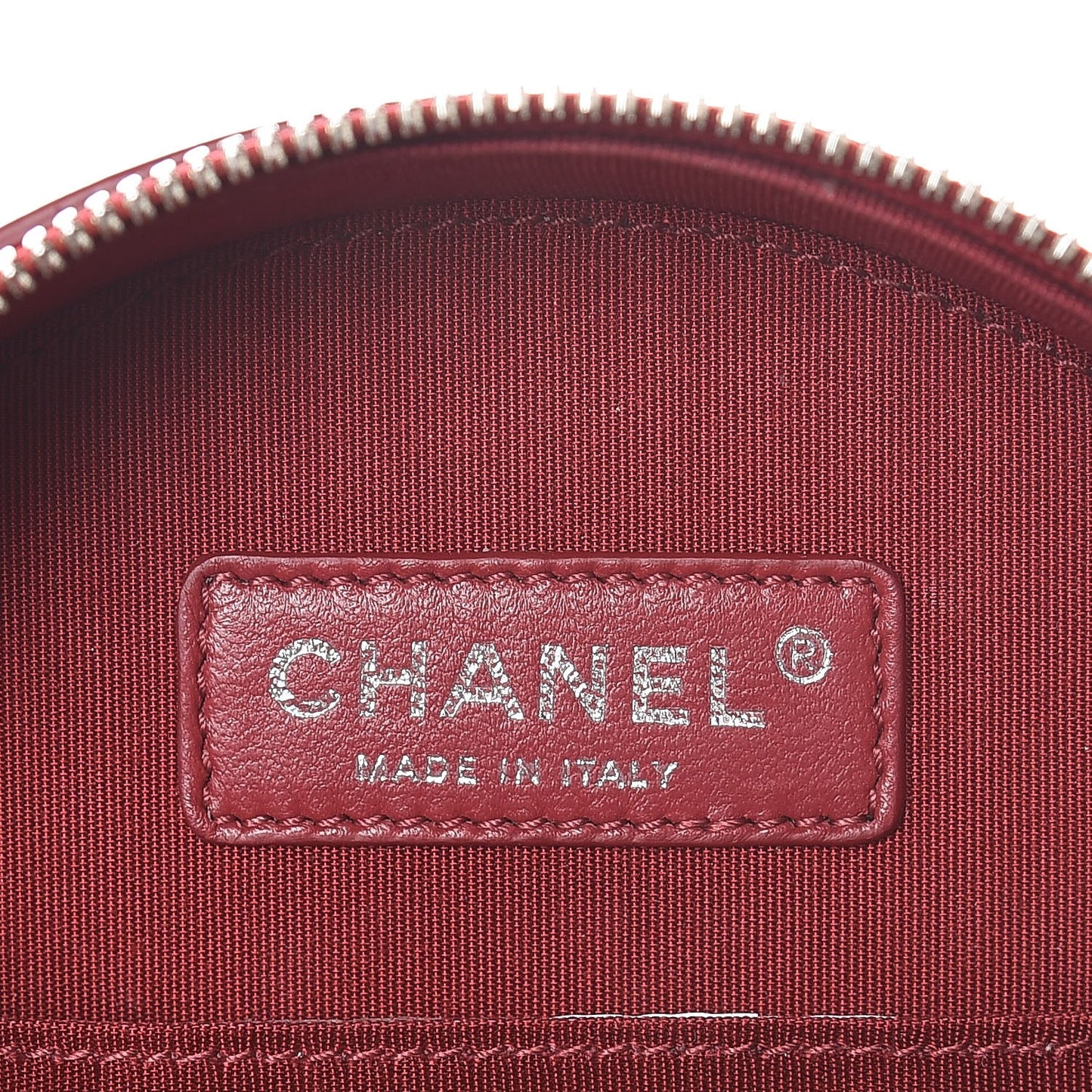 Glazed Calfskin Round As Earth Evening Bag Rouge