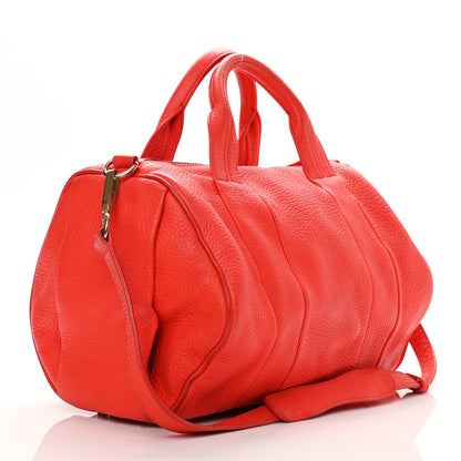 Alexander Wang Pebbled Lambskin Rocco Tangerine Pale Gold Hardware 2 of 10