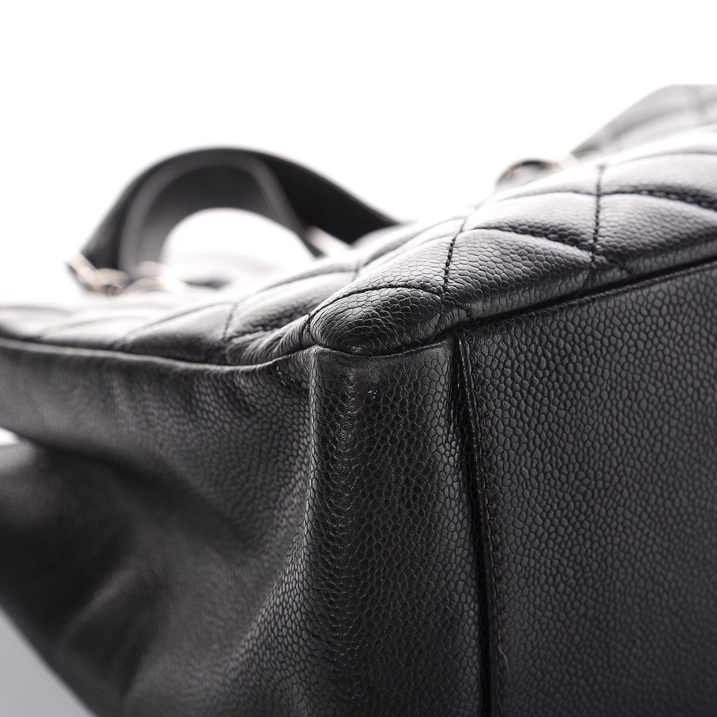Caviar Quilted Grand Shopping Tote GST Black