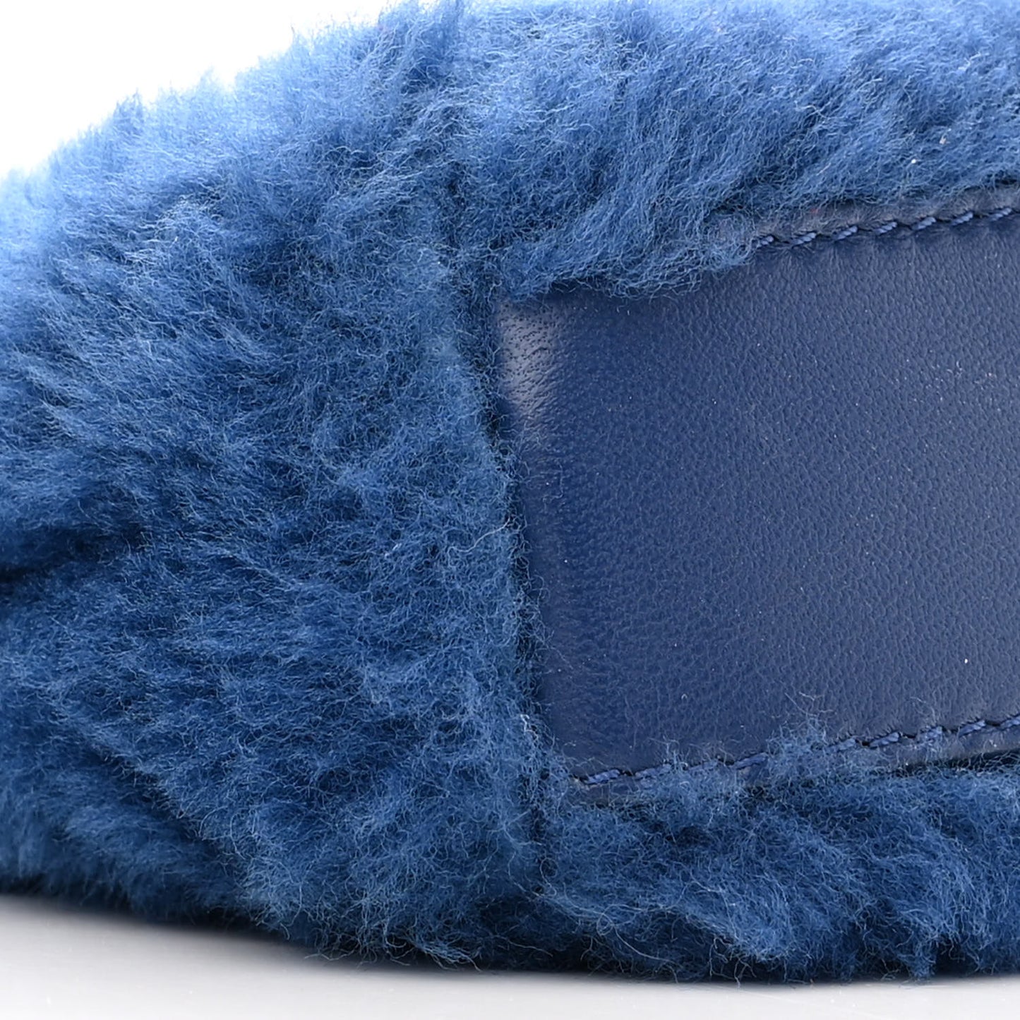 Shearling Shiny Nappa Micro Peekaboo Iconic Satchel Blue