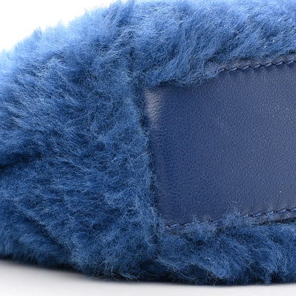 Fendi Shearling Shiny Nappa Micro Peekaboo Iconic Satchel Blue 10 of 11