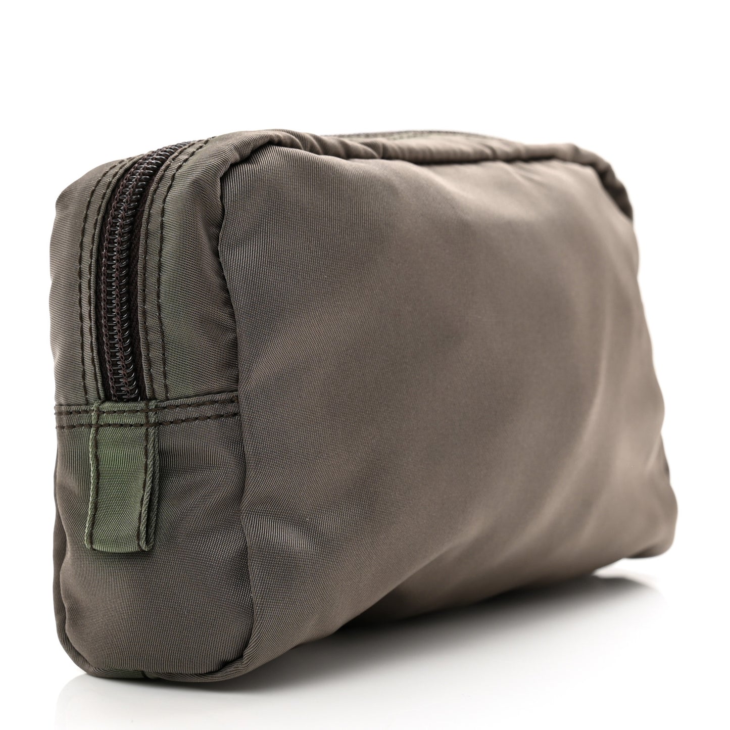 Tessuto Nylon Vela Cosmetic Pouch Fumo