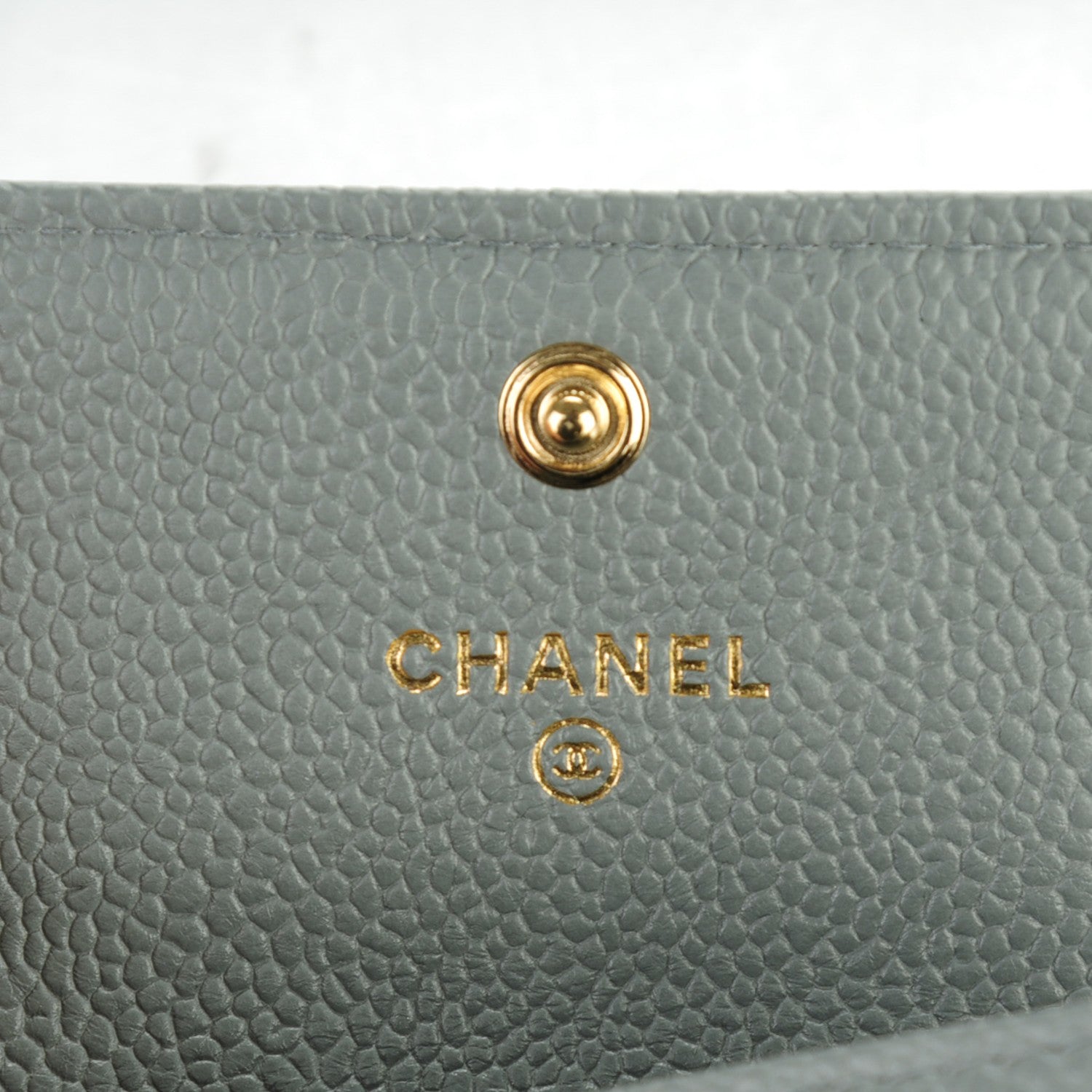 Chanel Caviar Quilted Boy Flap Card Holder Grey 5 of 8