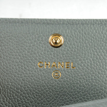 Chanel Caviar Quilted Boy Flap Card Holder Grey 5 of 8