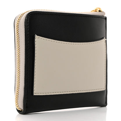 Stella McCartney Eco Alter Nappa Perforated Logo Zip Around Card Holder Wallet Black 5 of 8