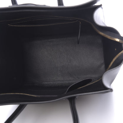 Celine Elephant Calfskin Bicolor Mini Luggage Black White 5 of 11