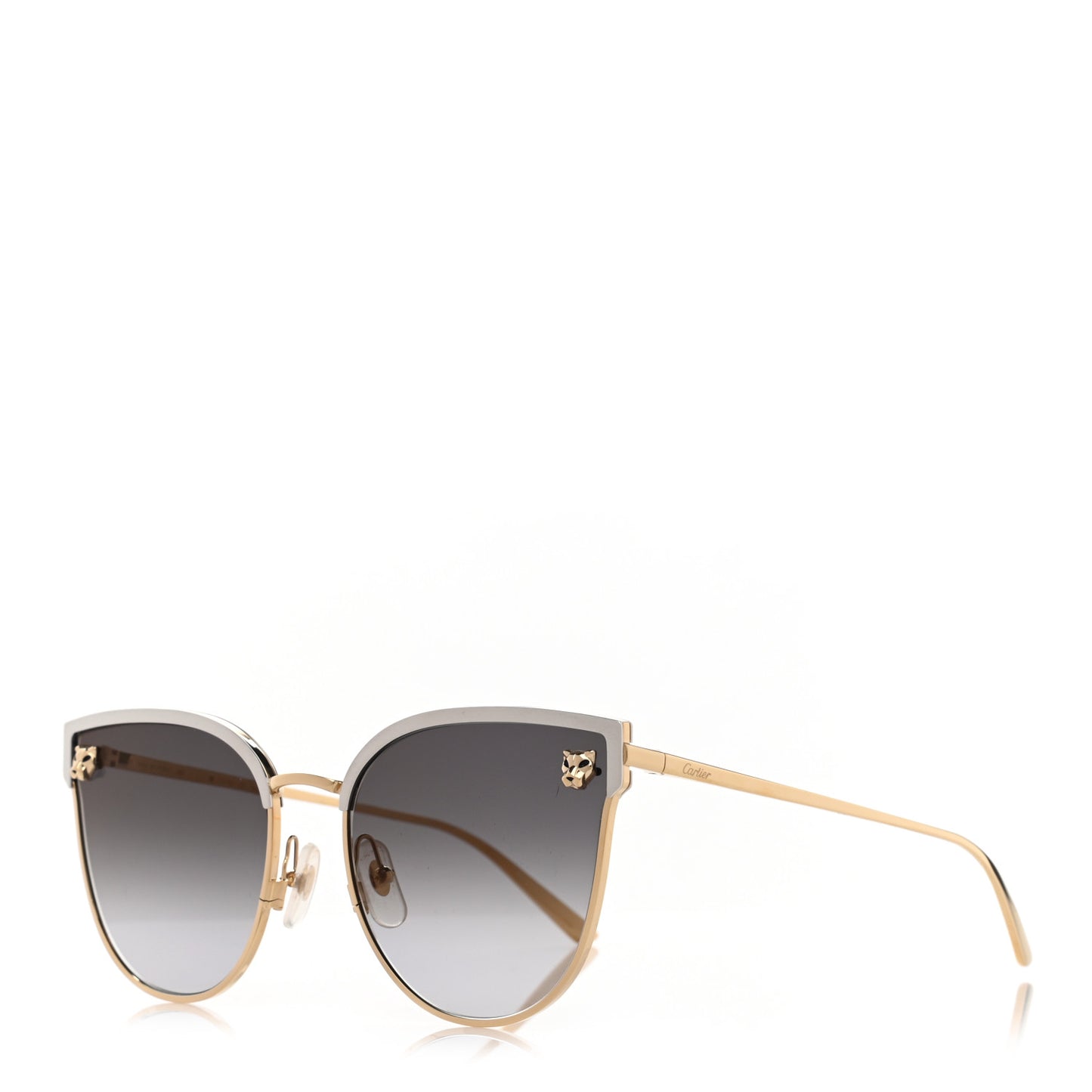 Panthere De Cartier Cat Eye Sunglasses Gold