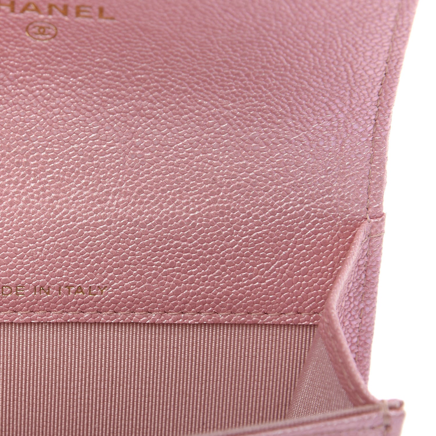 Chanel Iridescent Caviar Quilted Flap Card Holder Rose Pink 7 of 9