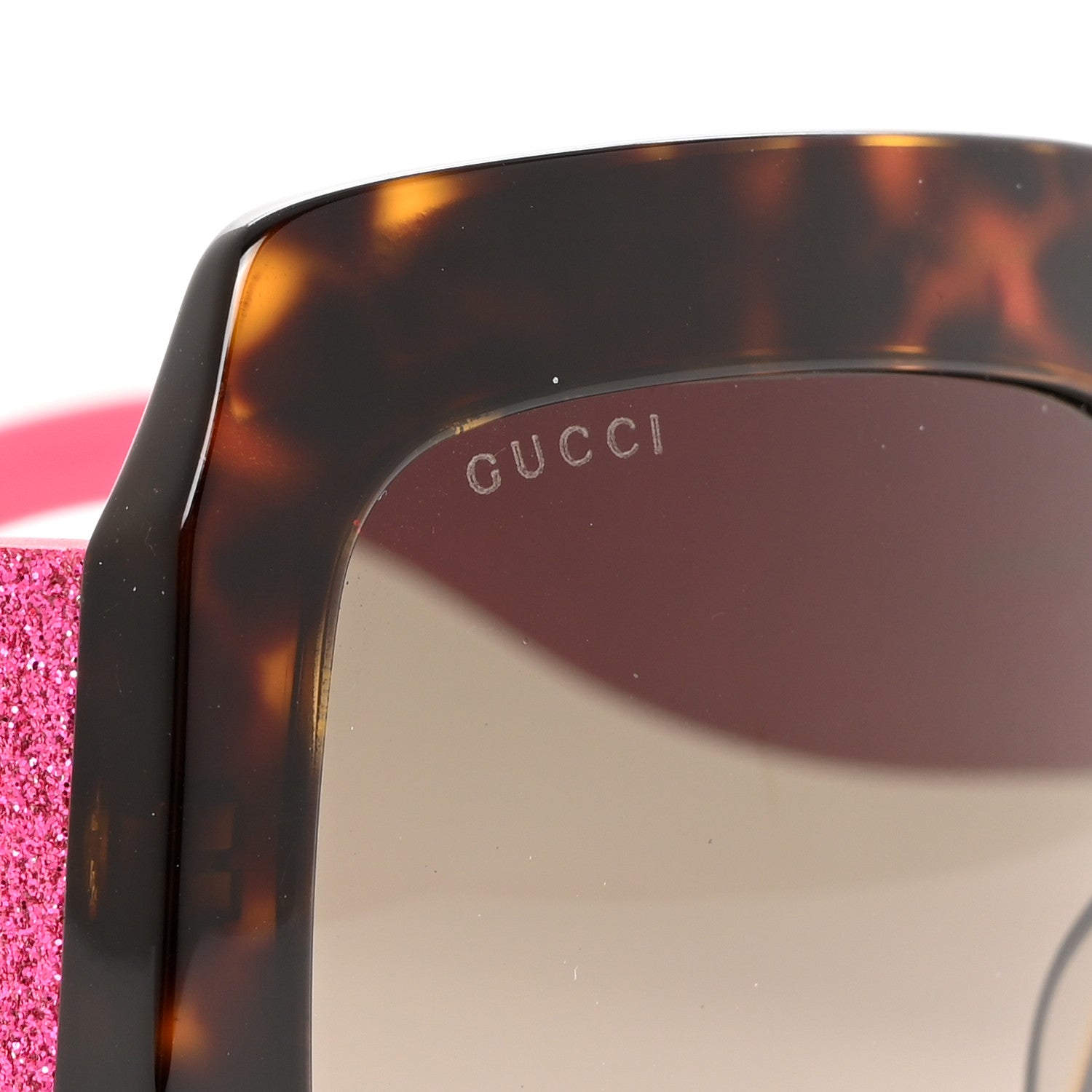 Gucci Square Frame GG0102S Sunglasses Glitter Pink Multi 7 of 8