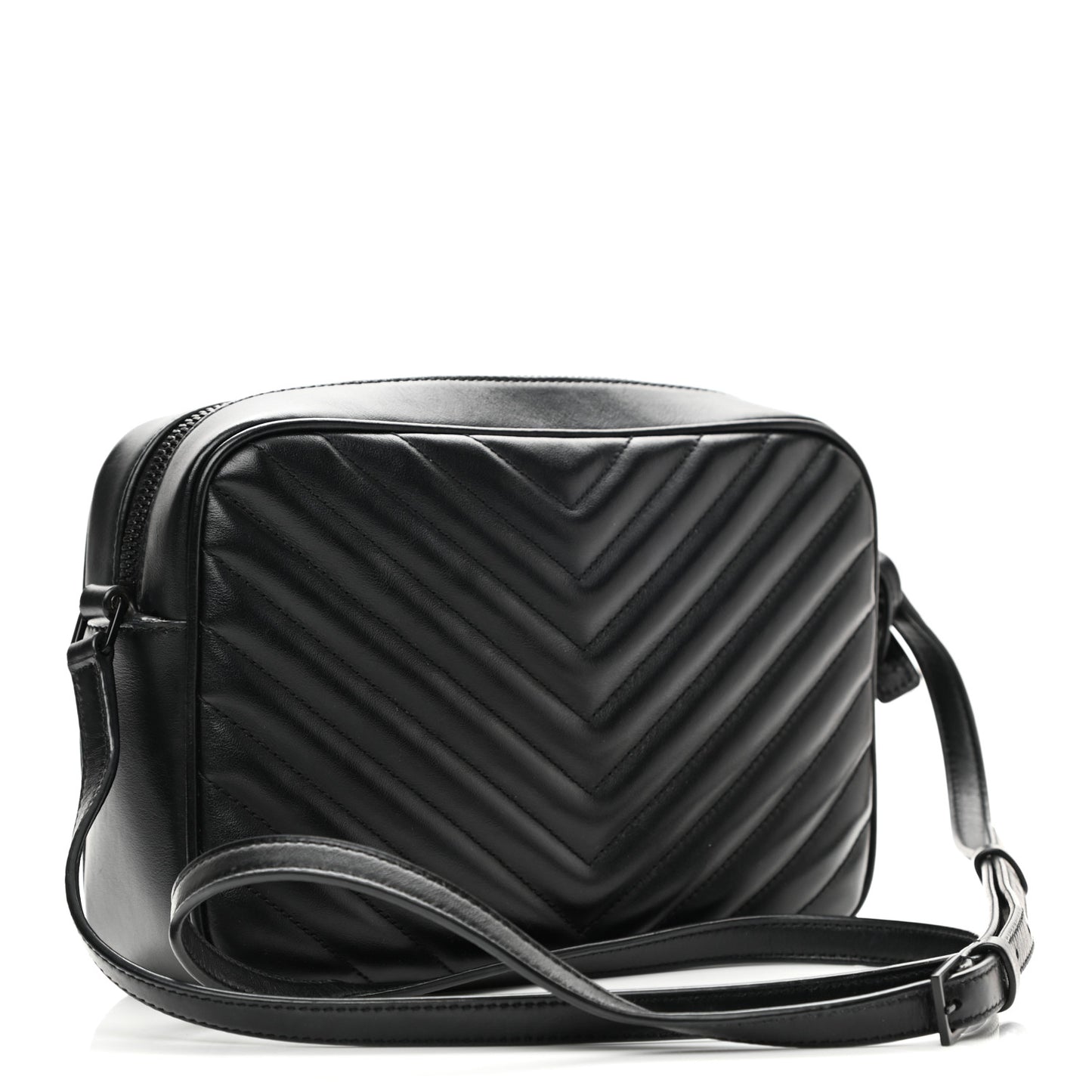 Calfskin Matelasse Monogram Lou Camera Bag Black