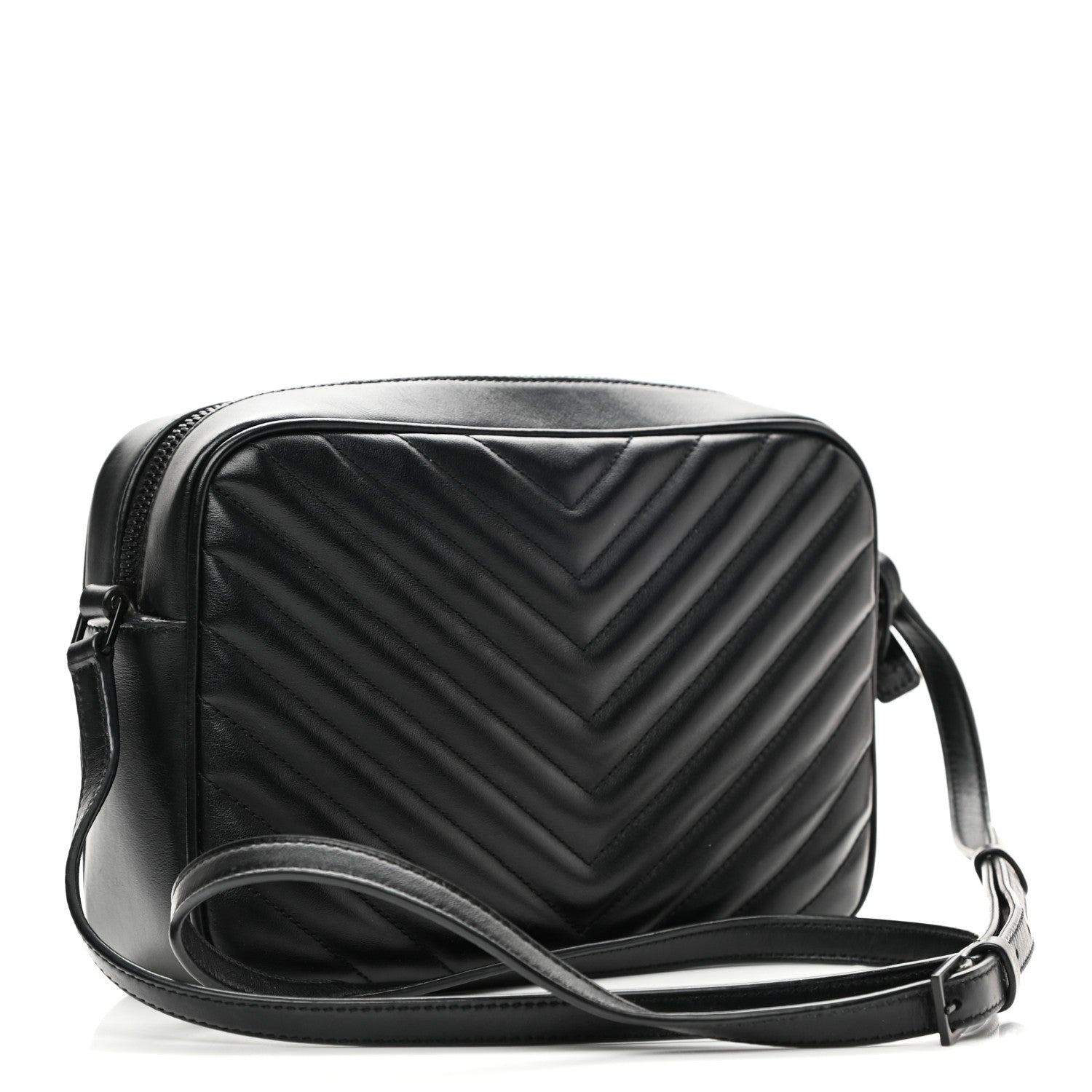 Saint Laurent Calfskin Matelasse Monogram Lou Camera Bag Black 3 of 10