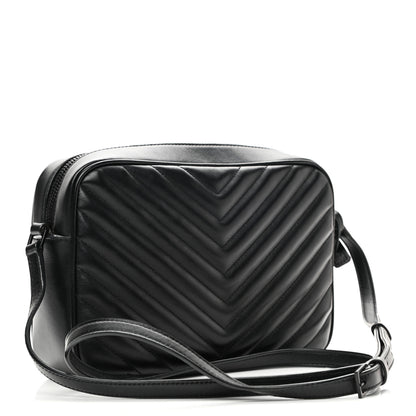 Saint Laurent Calfskin Matelasse Monogram Lou Camera Bag Black 3 of 10