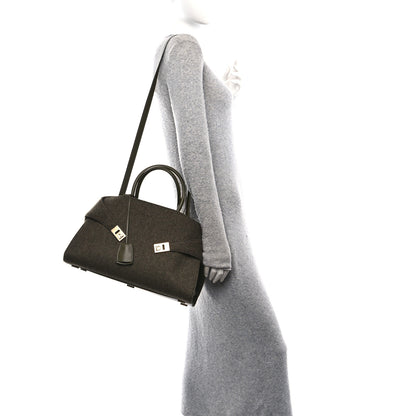 Salvatore Ferragamo Wool Felt Medium Hug Bag New Olive 3 of 10