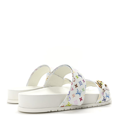 Louis Vuitton LV X TM Monogram Multicolor Bom Dia Comfort Mule Sandals 39.5 White 5 of 9