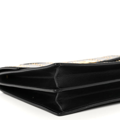 Salvatore Ferragamo Calfskin Suede Studded Aileen Shoulder Bag Black 9 of 14