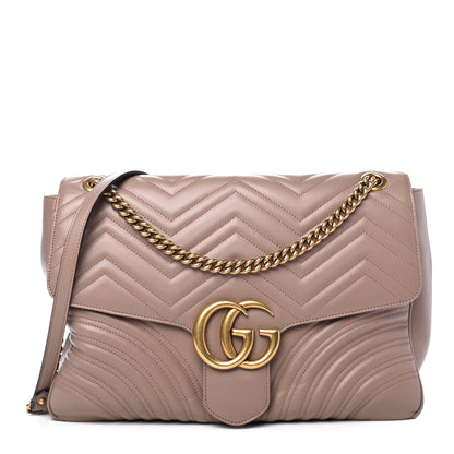 Gucci Calfskin Matelasse Large GG Marmont Shoulder Bag Porcelain Rose 1 of 4