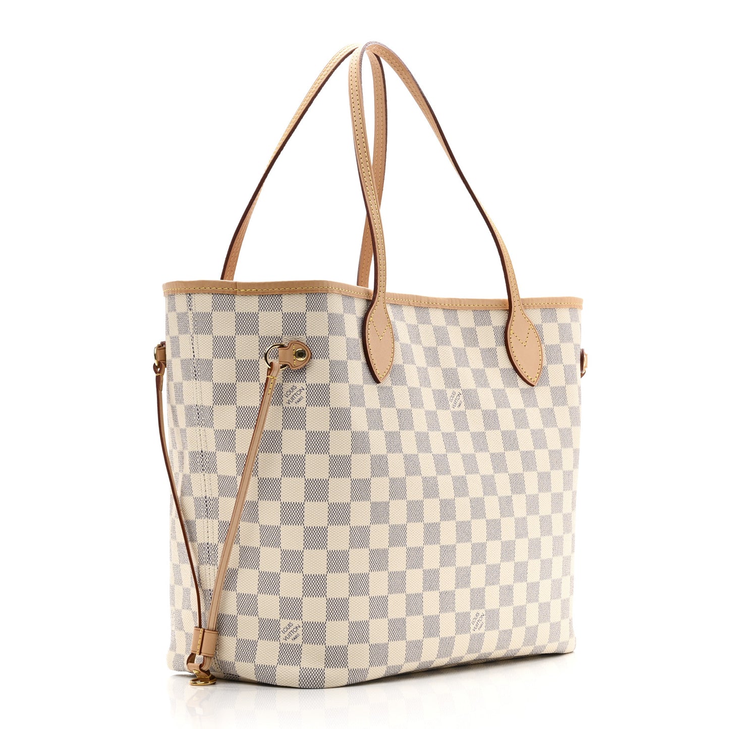Damier Azur Neo Neverfull MM Rose Ballerine
