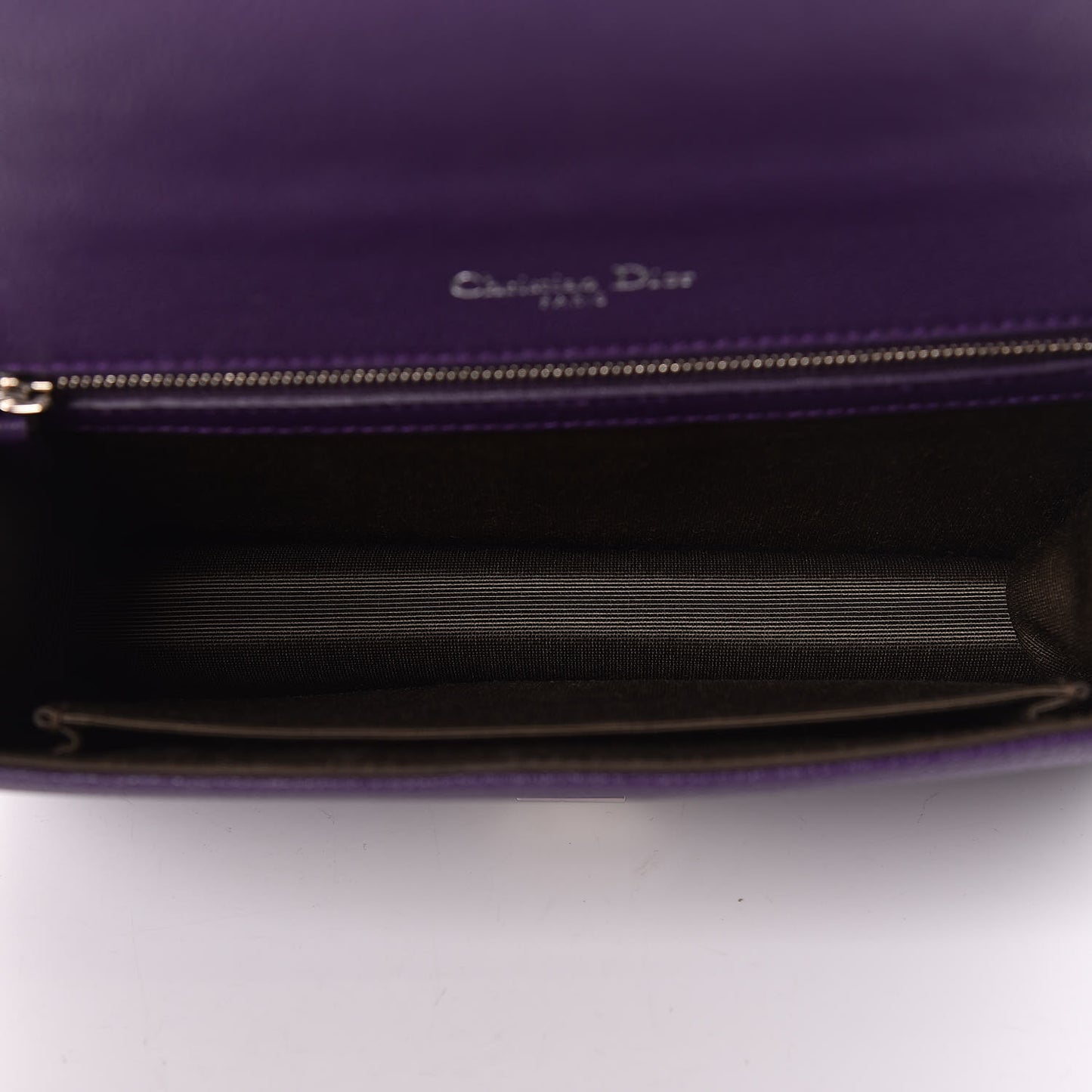 Grained Calfskin Medium Diorama Flap Bag Purple