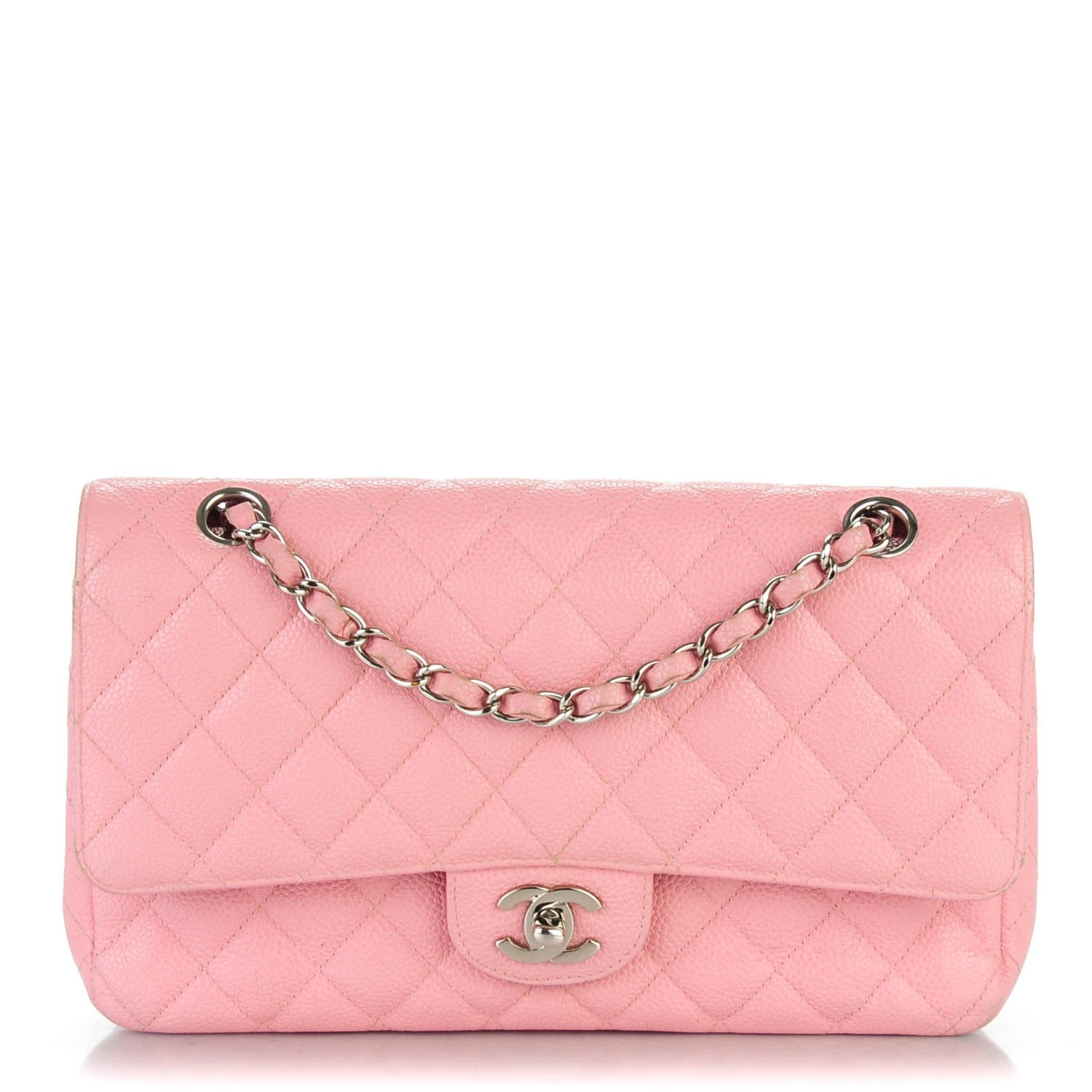 Chanel Caviar Quilted Medium Double Flap Pink 1 of 10