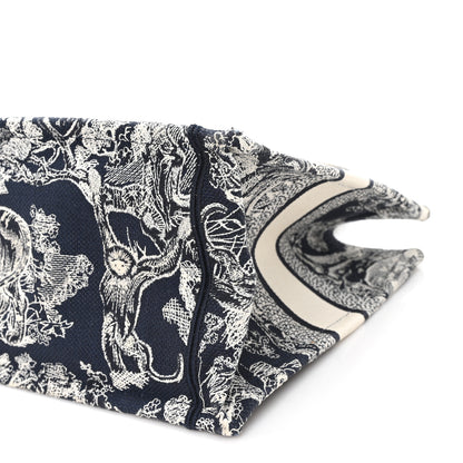 Christian Dior Canvas Embroidered Medium Dioriviera Toile De Jouy Reverse Book Tote Blue 10 of 10
