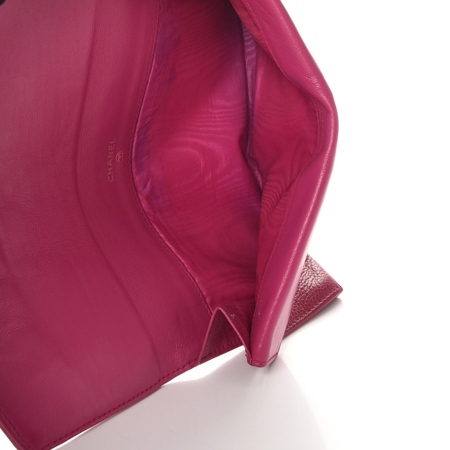 Caviar CC Flap Clutch Wallet Pink