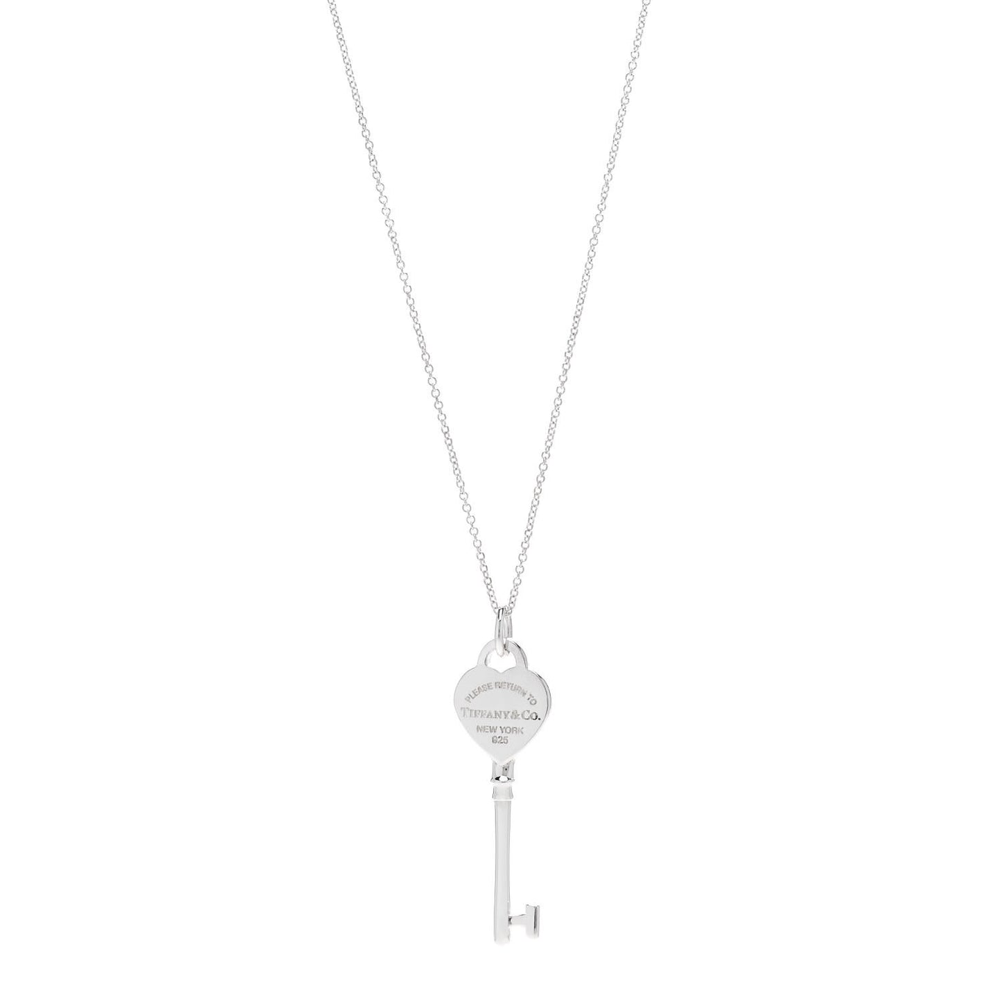 Sterling Silver Return to Tiffany Heart Key Pendant Necklace