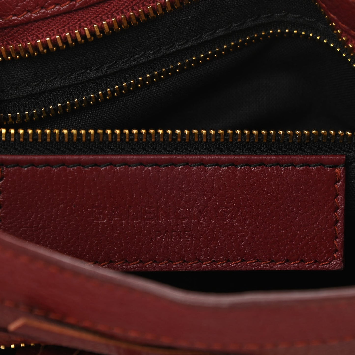 Chevre Gold Metallic Edge Hardware Mini City Rouge Brique Rouge Grenade