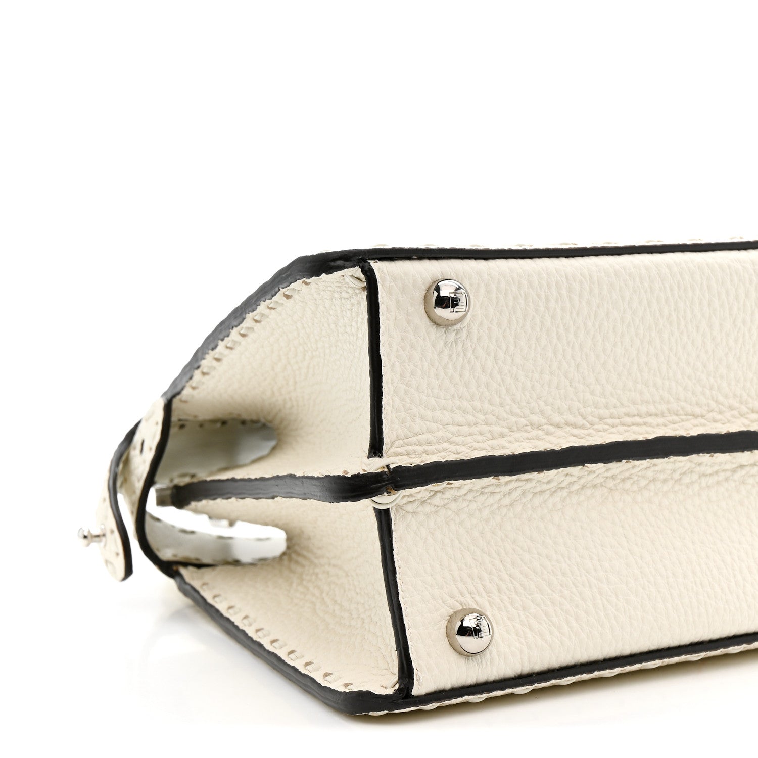 Fendi Cuoio Romano Selleria Chamois Small Peekaboo I SEE U Satchel White 10 of 12