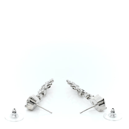 Chanel Crystal Starfall Drop CC Earrings Silver 3 of 4
