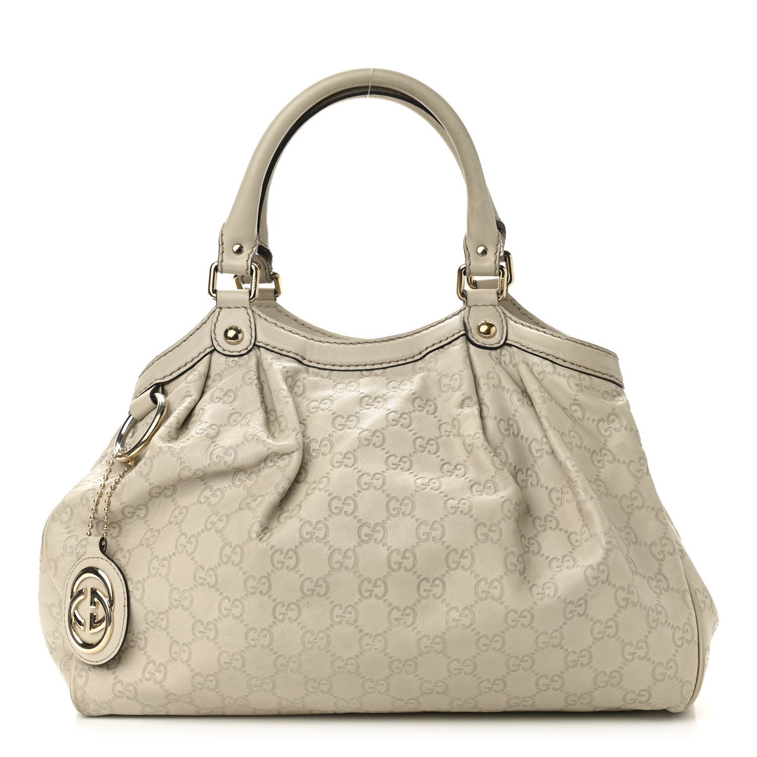 Gucci Guccissima Medium Sukey Tote Mystic White 1 of 22