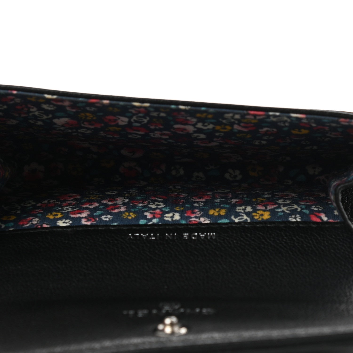 Chanel Goatskin Camellia CC Flap Card Holder Black 5 of 8