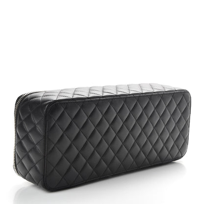 Chanel Lambskin Quilted Large Jewelry Case Black 5 of 11