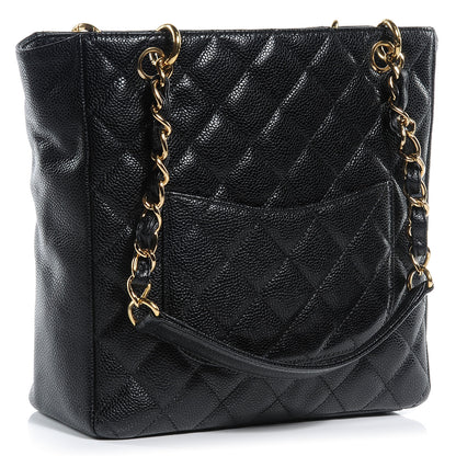 Chanel Caviar Petit Shopping Tote PST Black 3 of 8